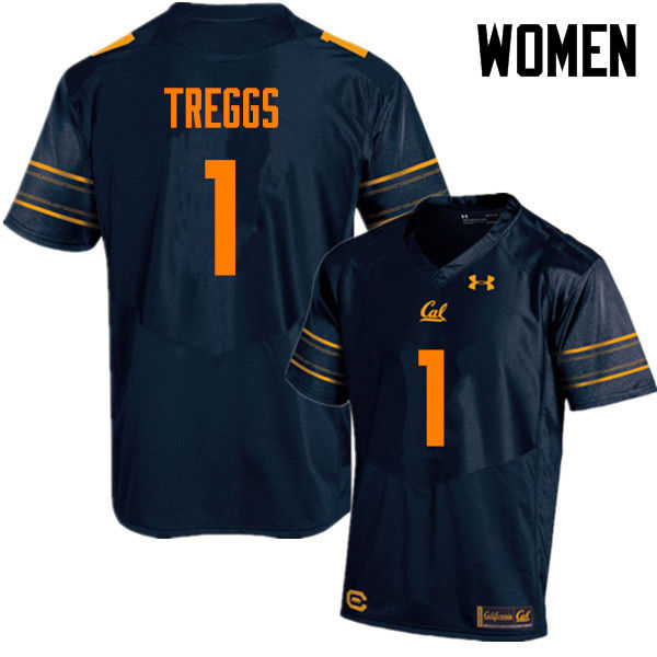 Women #1 Bryce Treggs Cal Bears (California Golden Bears College) Football Jerseys Sale-Navy